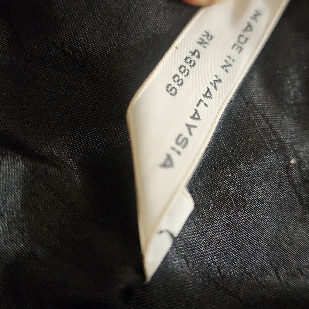 Vintage British Mist Black Double Belted Trench Rain Coat Sz 14 - Picture 10 of 10